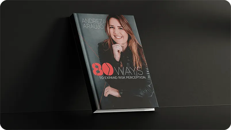 Book cover: 80 Ways to Expand Risk Perception, by Andreza Araújo